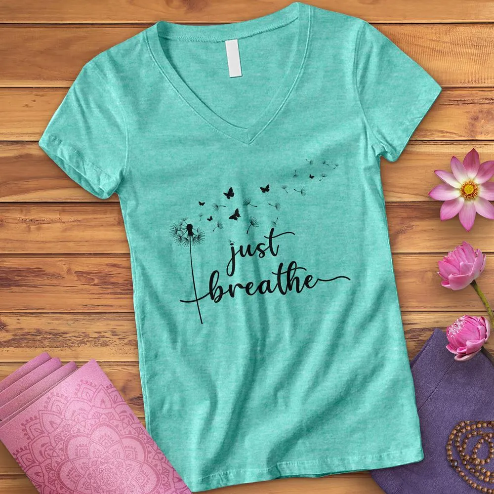 Just Breathe Dandelion V-Neck