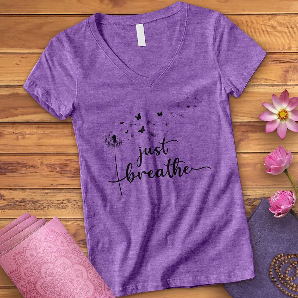 Just Breathe Dandelion V-Neck