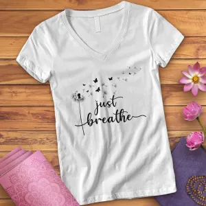 Just Breathe Dandelion V-Neck