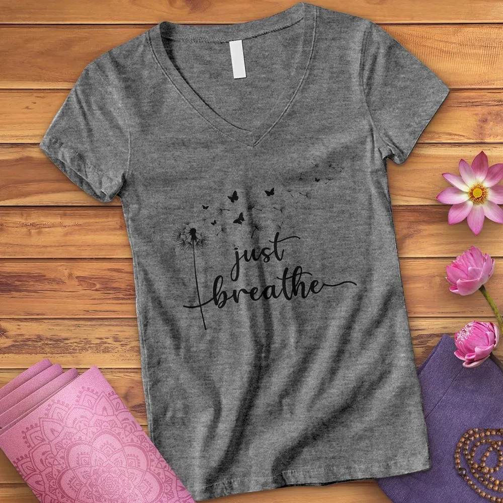 Just Breathe Dandelion V-Neck