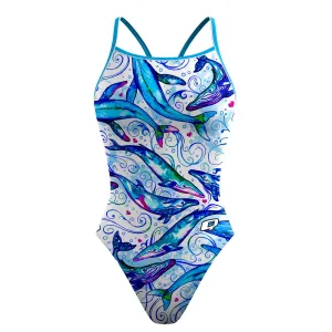 Just Keep Swimming Skinny Strap Swimsuit