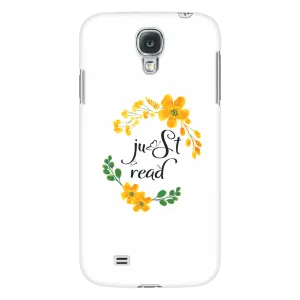 Just read floral phone case white