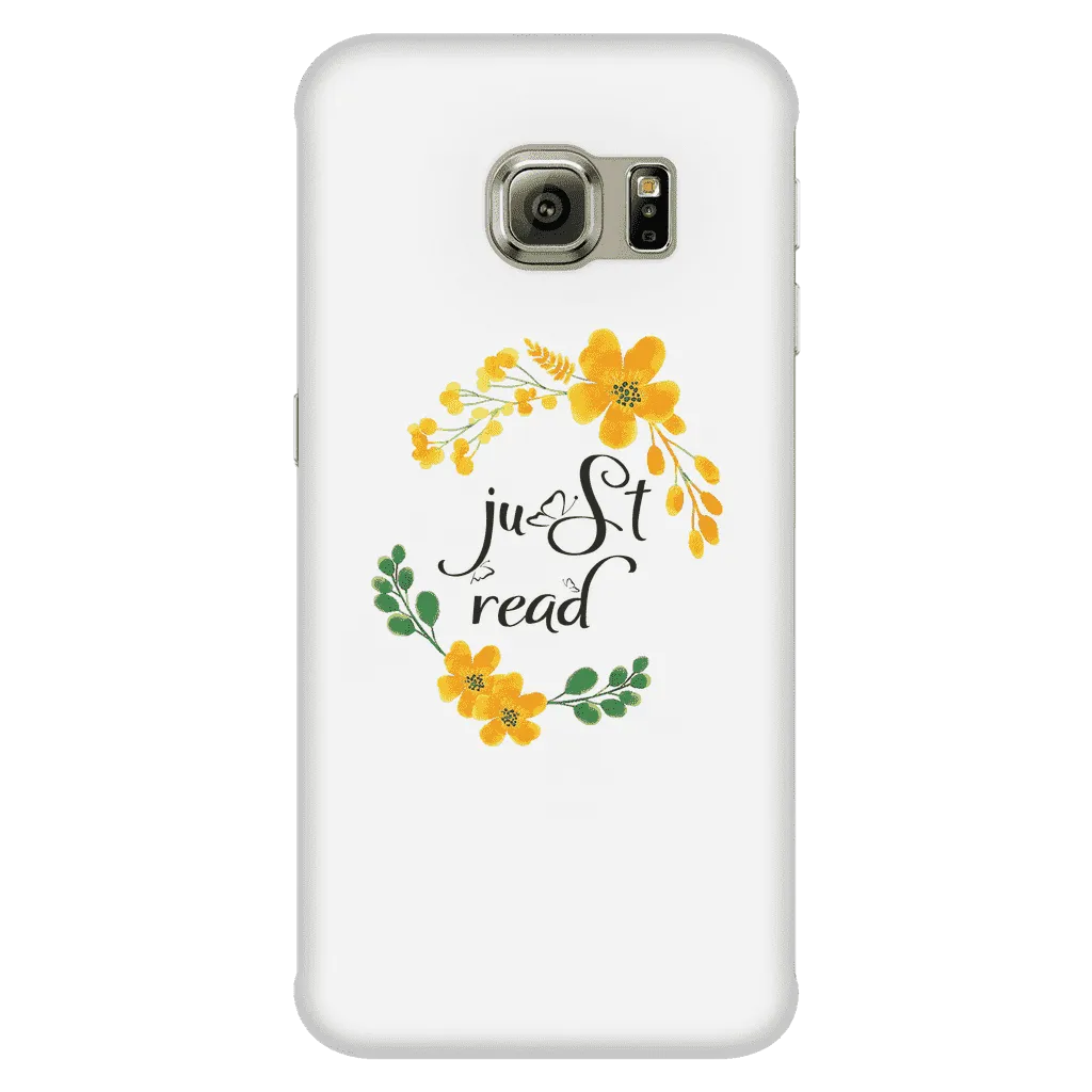 Just read floral phone case white