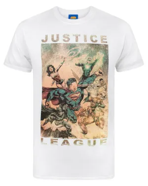 Justice League Characters Action Men's T-Shirt