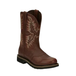 Justin Men's Original Brown Wellington Work Boot