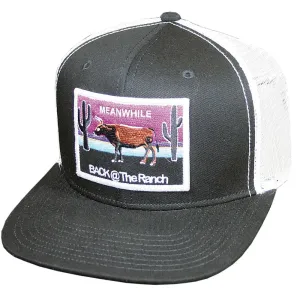 Justin "Back at The Ranch" (Black/White) - Trucker Cap