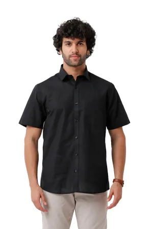 Jute Classic - Black Formal Shirt For Men | Ariser