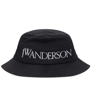 Jw Anderson Logo Panama Hat, black