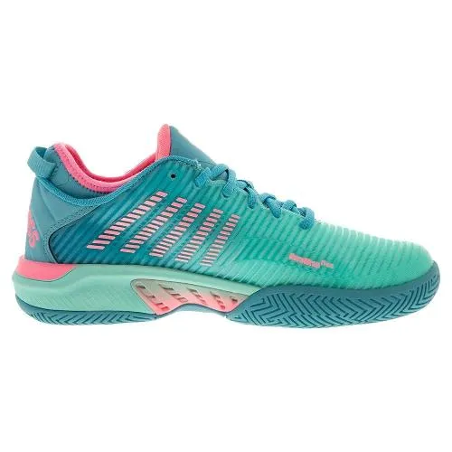 K-Swiss Women's Hypercourt Supreme Tennis Shoes Aruba Blue/Maui Blue/Soft Neon Pink