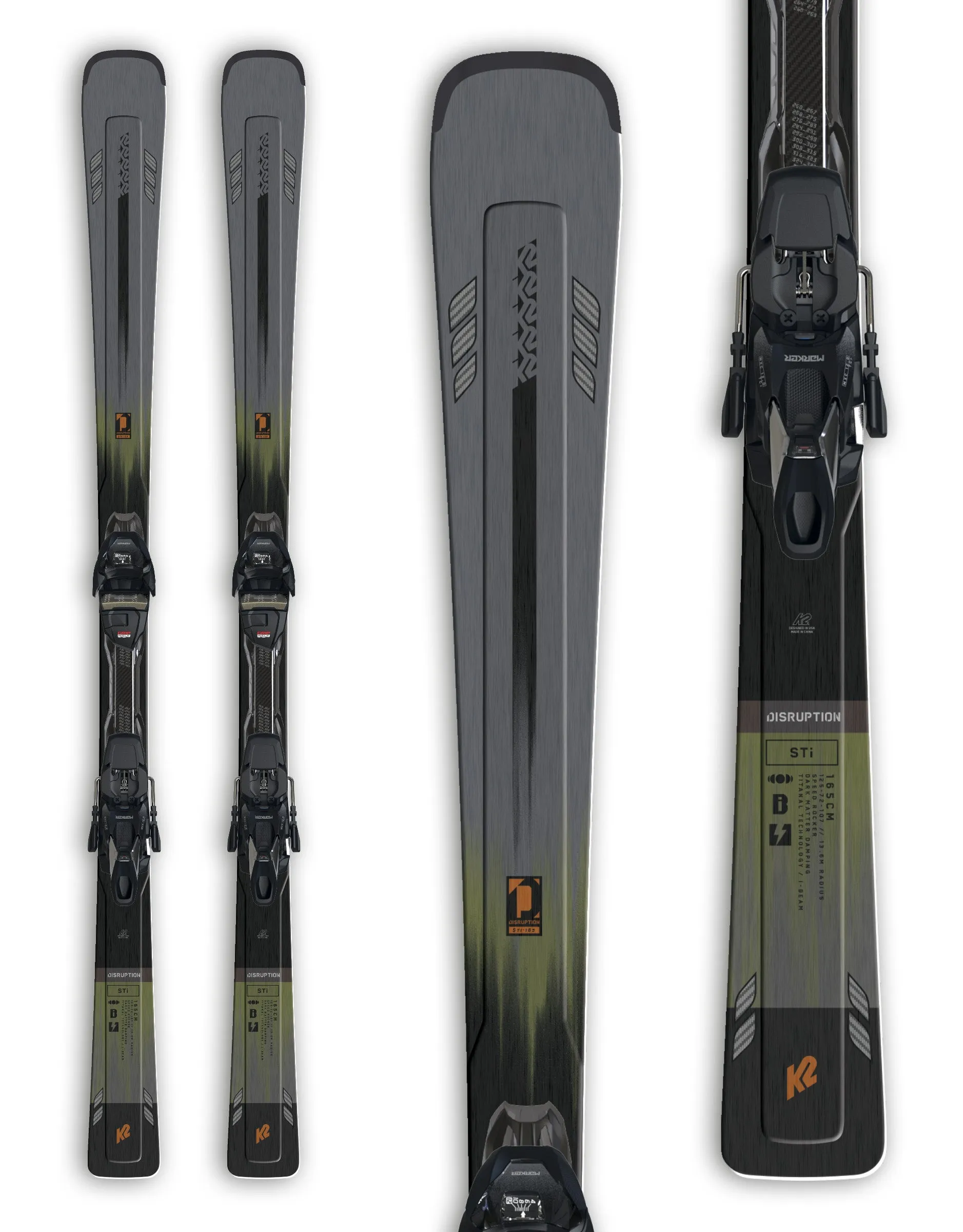 K2 Disruption STi Skis   Marker MXC 12 TCx Bindings 2024