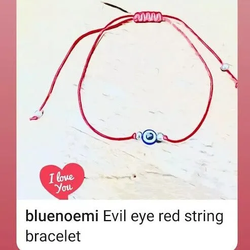 Kabbalah red string evil eye bracelet for protection.  Believed to Prevent Bad Luck and Evil Eye.