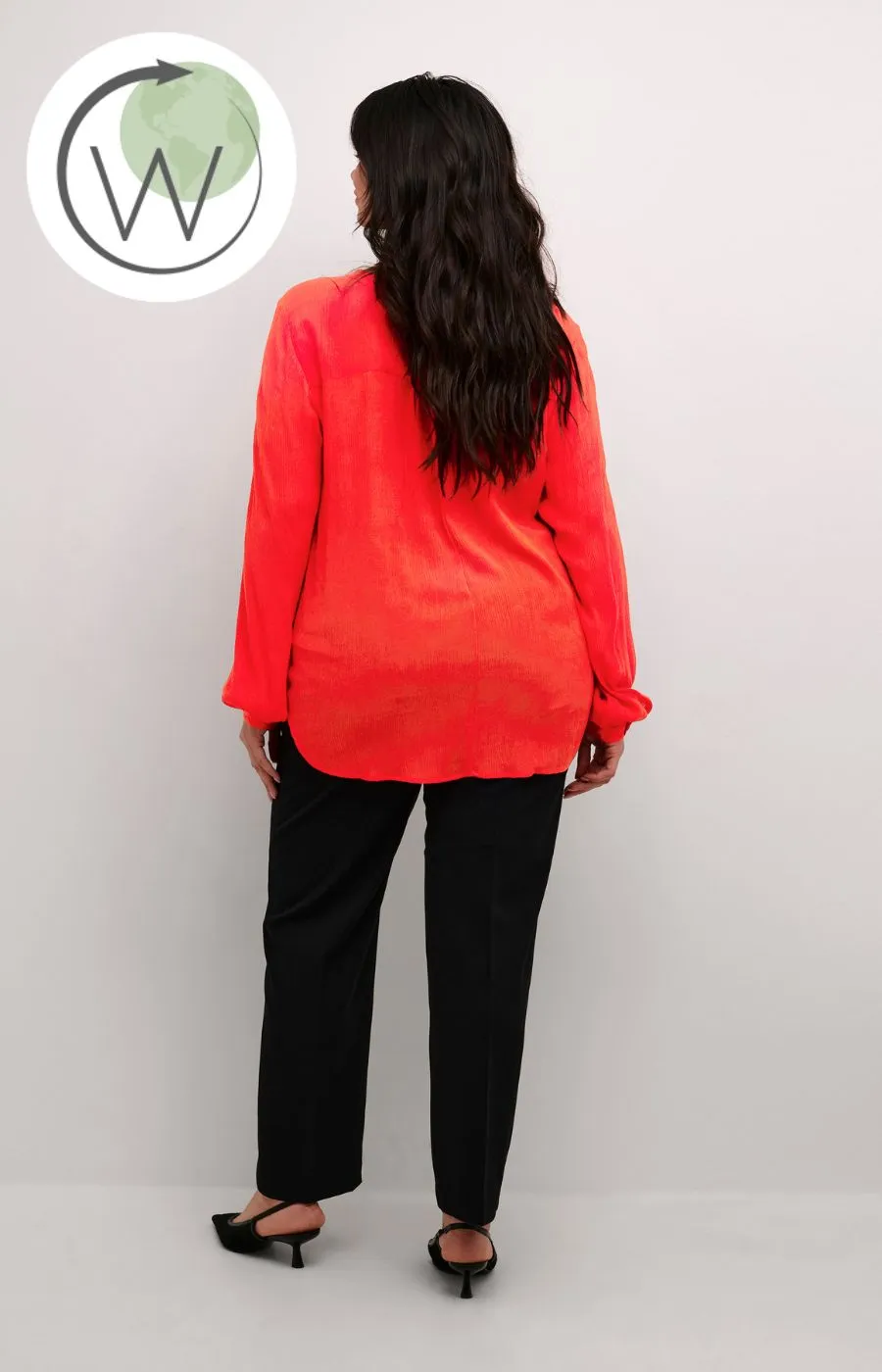 Kaffe Curve Ami Blouse in Red