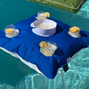 Kai Cocktail Caddy, Pacific Blue - Luxury Pool Accessory