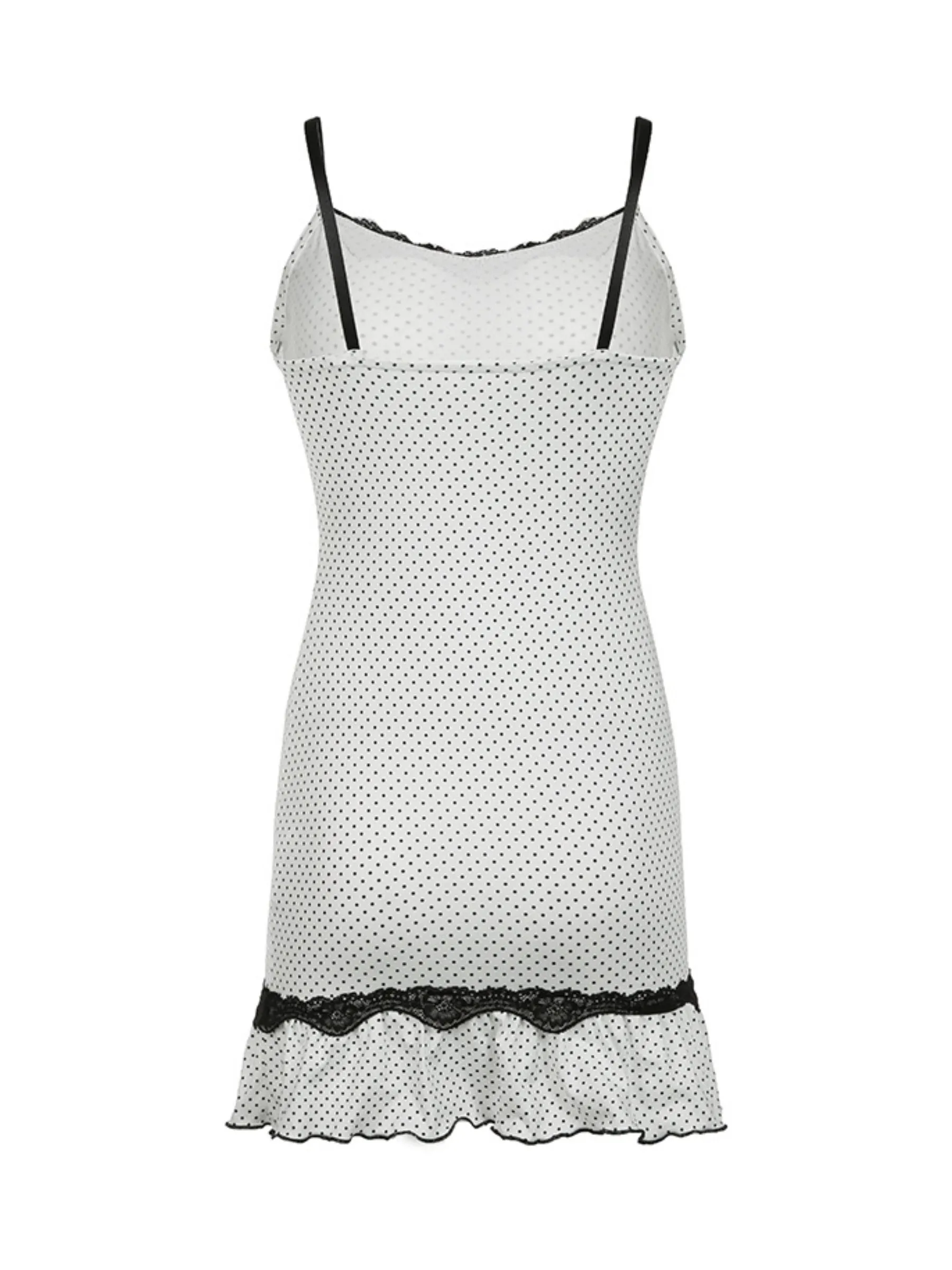 Kai Polka-Dot Ruffle Mini Dress