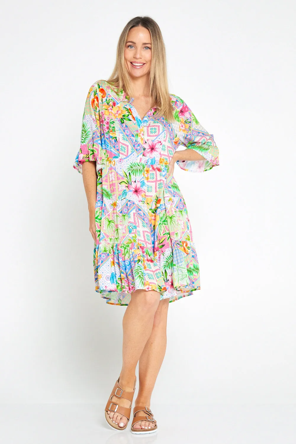 Kailani Dress - Tropical Multi