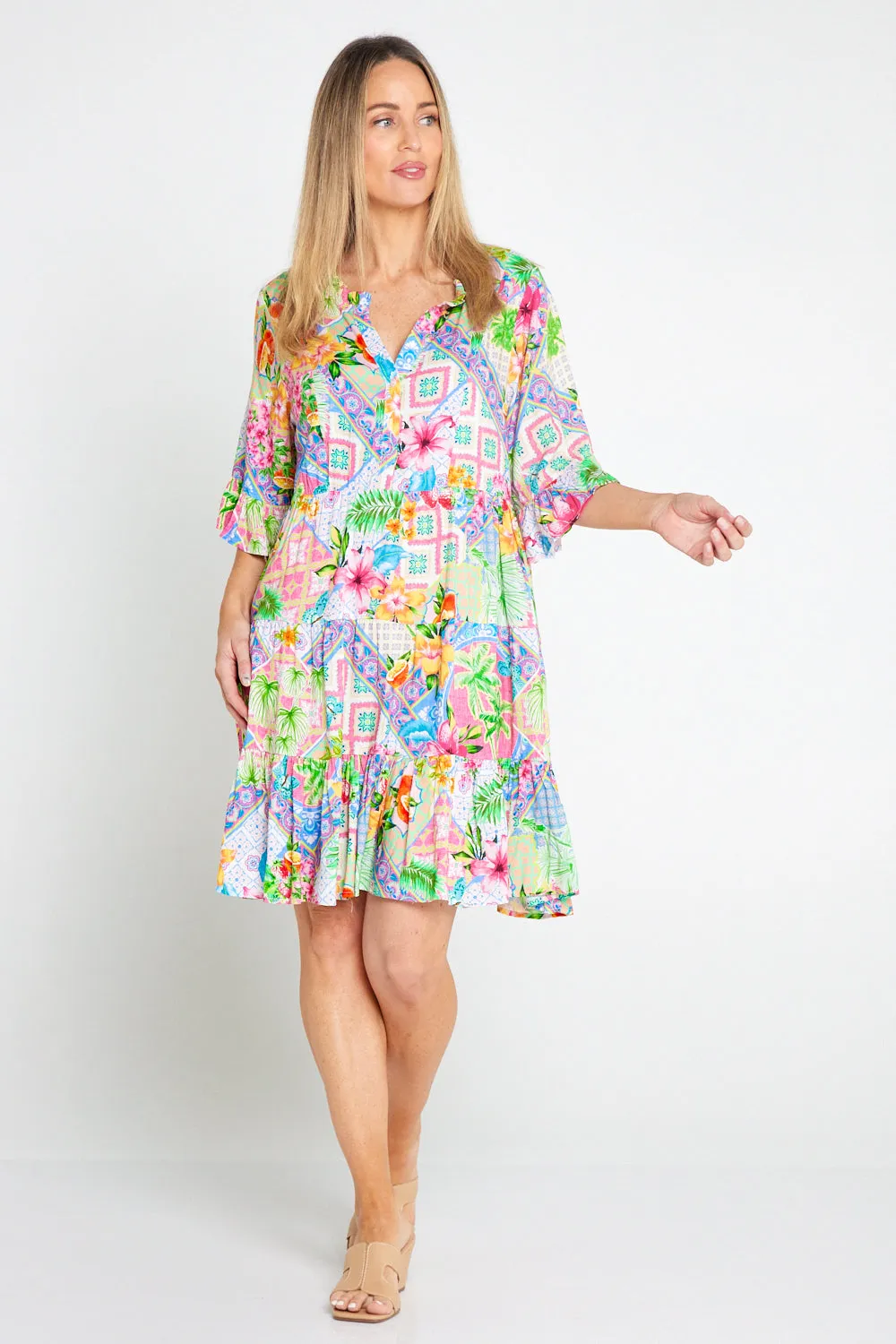 Kailani Dress - Tropical Multi