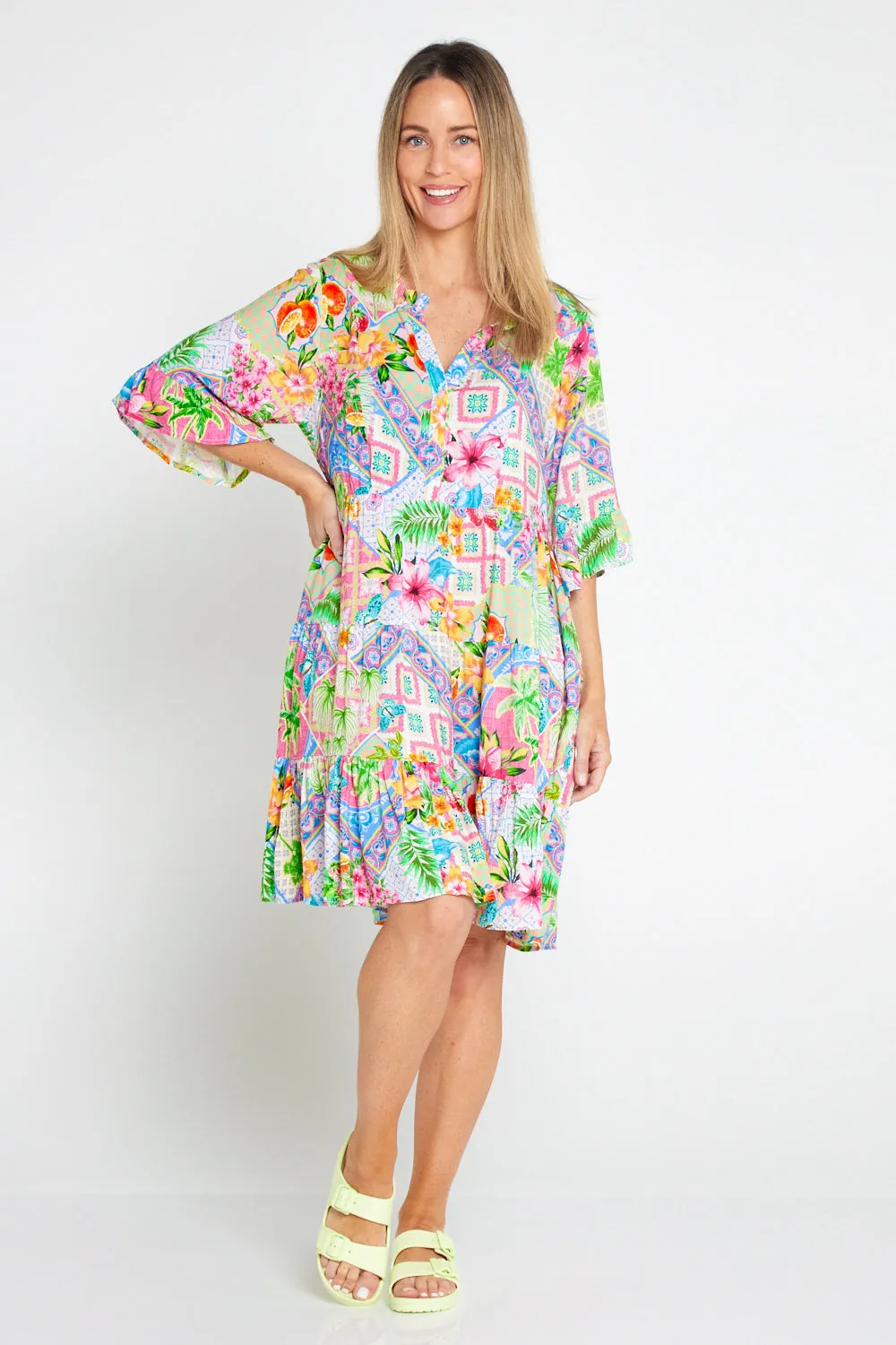 Kailani Dress - Tropical Multi