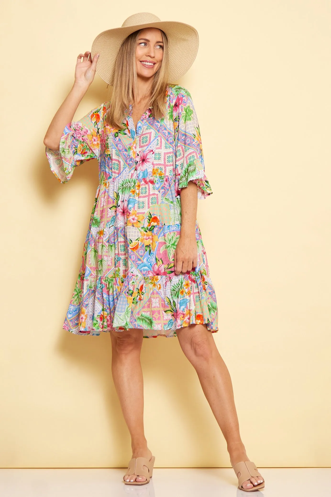 Kailani Dress - Tropical Multi