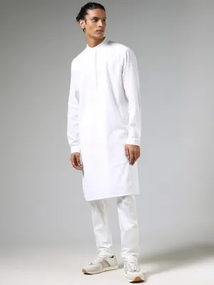 Kala by ETA Off White Embroidery Resort-Fit Kurta