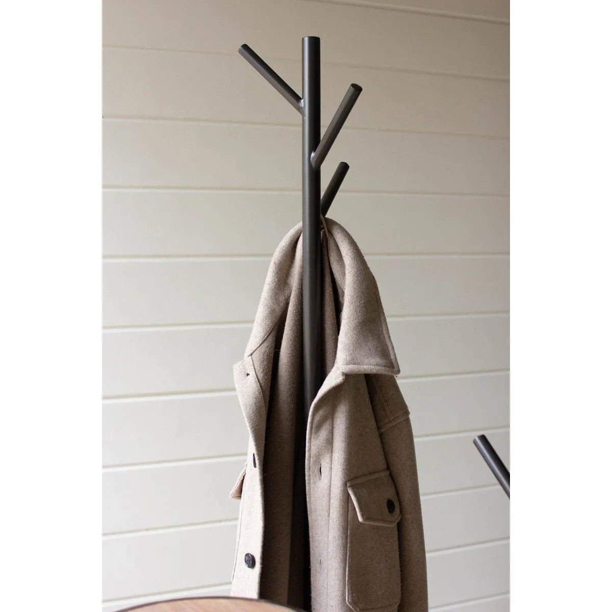 Kalalou - Metal And Wood Coat Rack With Round Shelves