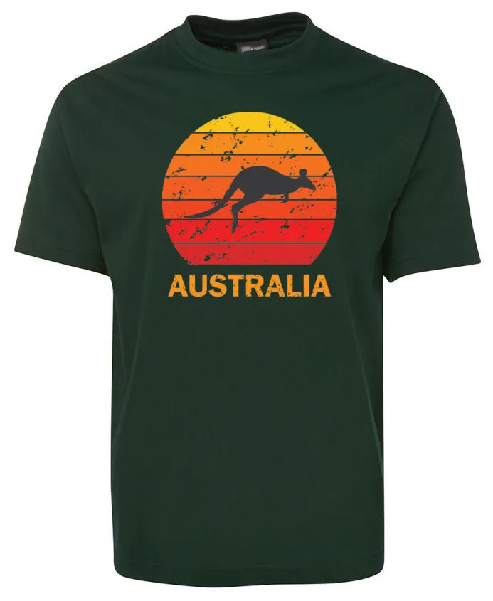 Kangaroo Sunset Australia Adults T-Shirt (Various Colours)