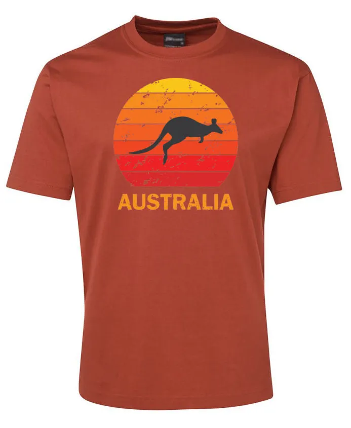 Kangaroo Sunset Australia Adults T-Shirt (Various Colours)