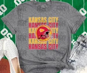 Kansas City Repeat Helmet Grey Tee