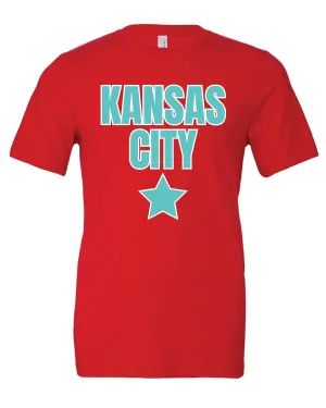 Kansas City Women's Soccer Star Red Tee