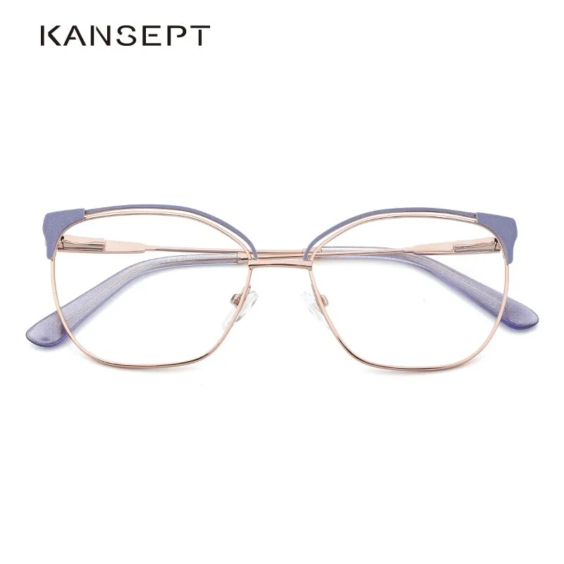 Kansept Women's Full Rim Cat Eye Stainless Steel Frame Eyeglasses Mg3532