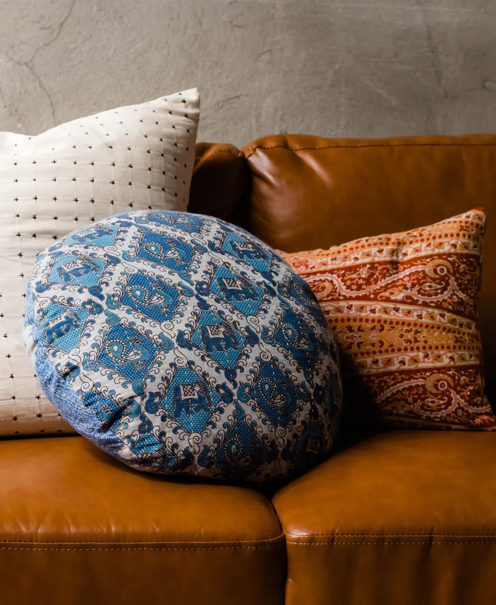 Kantha Round Pillow - No. 230524