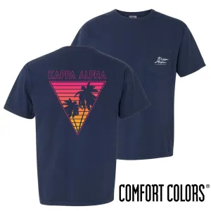 Kappa Alpha Comfort Colors Navy Short Sleeve Miami Pocket Tee