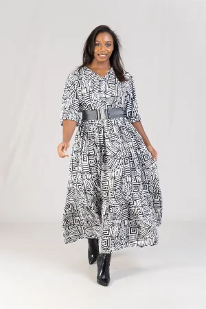 KaraChic 7674 Print Maxi Dress