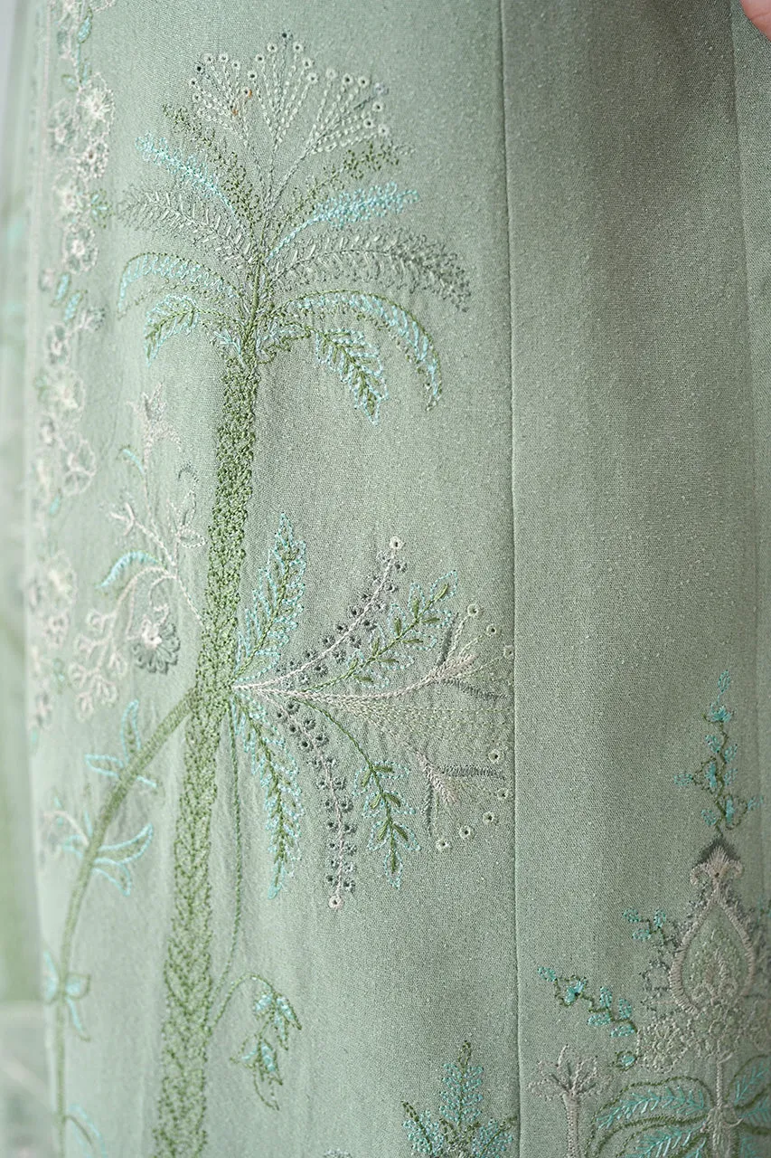 KARANDI'24-GLACIAL PASTEL GREEN LUXURY EMBROIDERED KARANDI SET (NEL-24627)