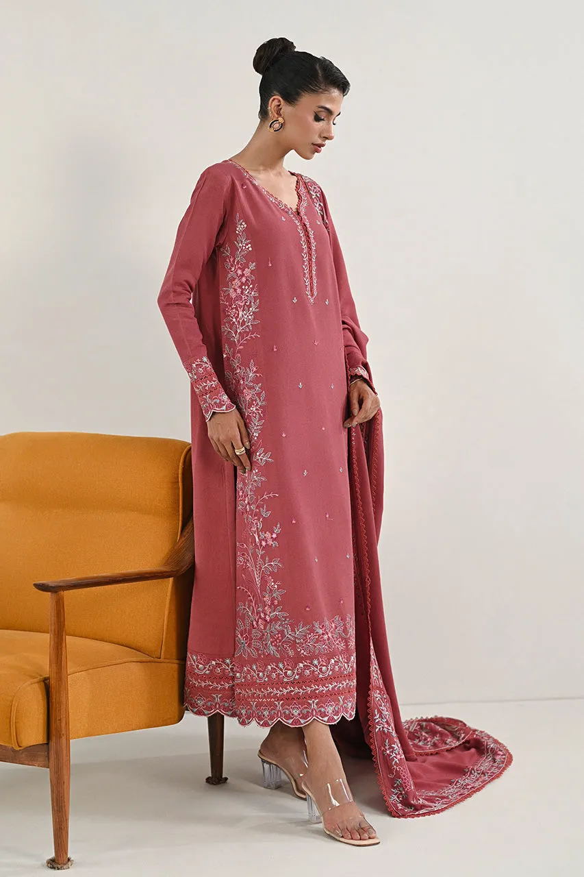 KARANDI'24-ROSEWOOD PINK LUXURY EMBROIDERED KARANDI SET (NEL-24628) (RTS)