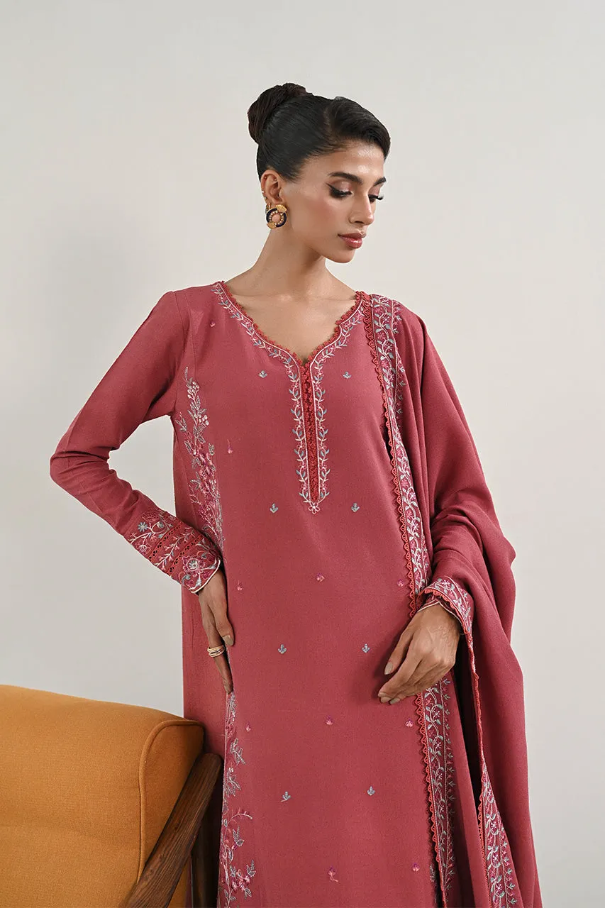 KARANDI'24-ROSEWOOD PINK LUXURY EMBROIDERED KARANDI SET (NEL-24628)