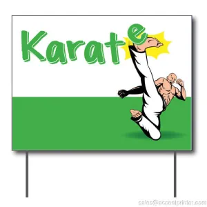 Karate Curbside Sign, 24"w x 18"h, Full Color Double Sided