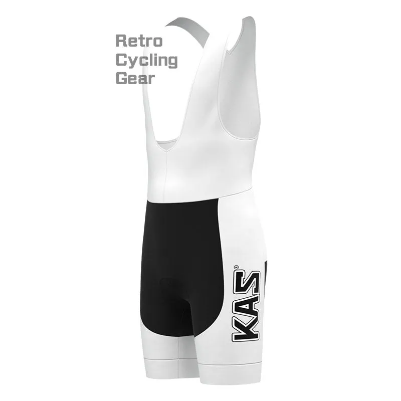 KAS White Retro Long Sleeve Cycling Kit