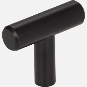 Kasaware 40mm (1-9/16") Overall Length Bar T-Knob, 10-pack (1-9/16", Matte Black)