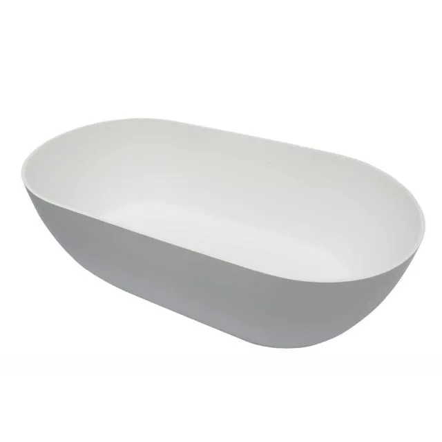 Kaskade Lucia Freestanding Stone Bath Matte White 1400mm