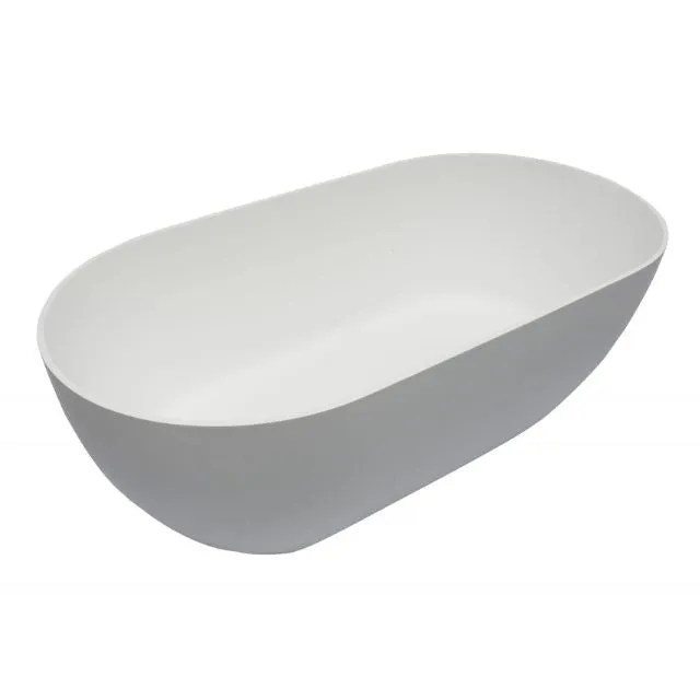 Kaskade Lucia Freestanding Stone Bath Matte White 1400mm