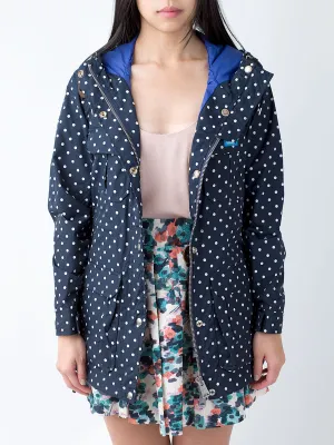 Kasson Mountain Hooded Parka in Navy Dot