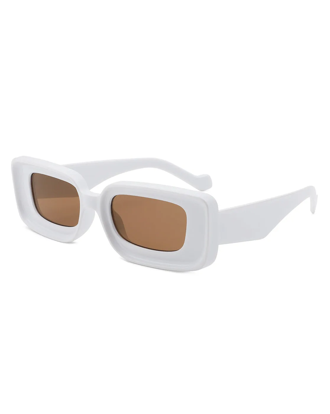 Kastieland - Chunky Narrow Rectangle Fashion Sunglasses for Women