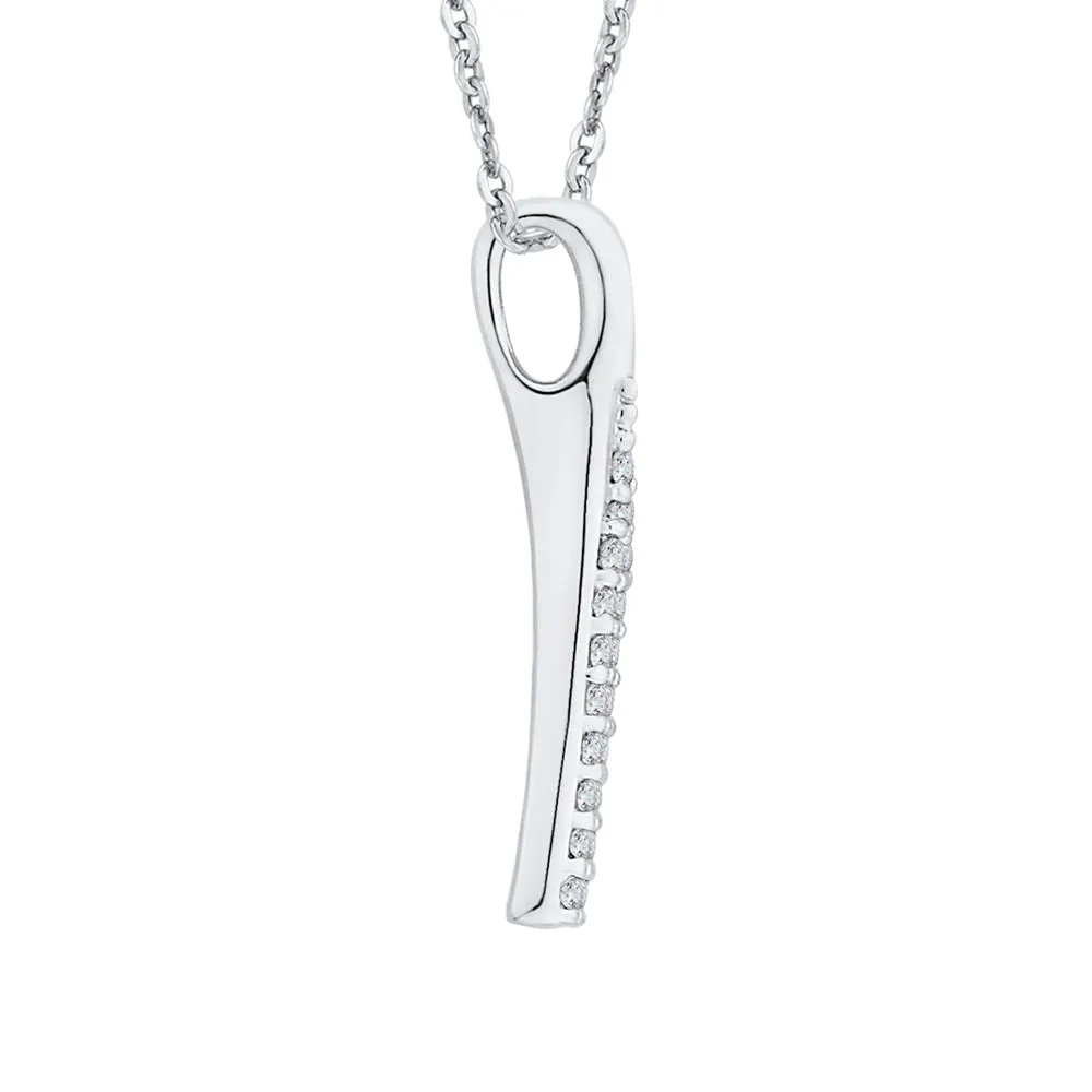 KATARINA Diamond Bar Fashion Pendant Necklace (1/10 cttw)