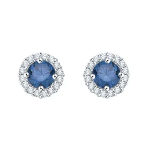 KATARINA Diamond Halo Earrings with Center Diamond (1/2 cttw GH, I2/I3)