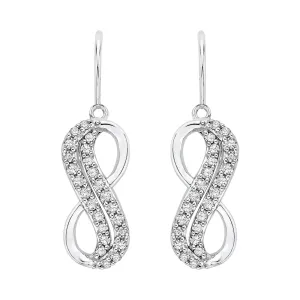 KATARINA Diamond Infinity Dangle Earrings (1/5 cttw JK, SI2/I1)