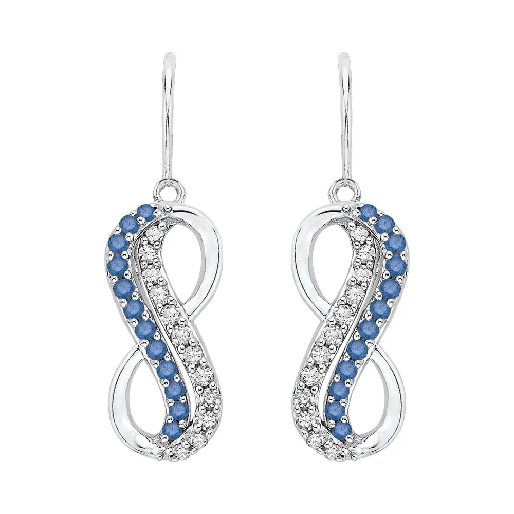 KATARINA Diamond Infinity Dangle Earrings (1/5 cttw JK, SI2/I1)