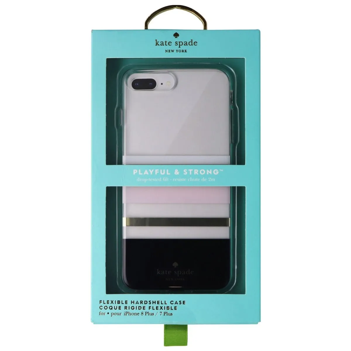 Kate Spade Flexible Hard Case for iPhone 8 Plus/7 Plus - Clear/Charlotte Stripe