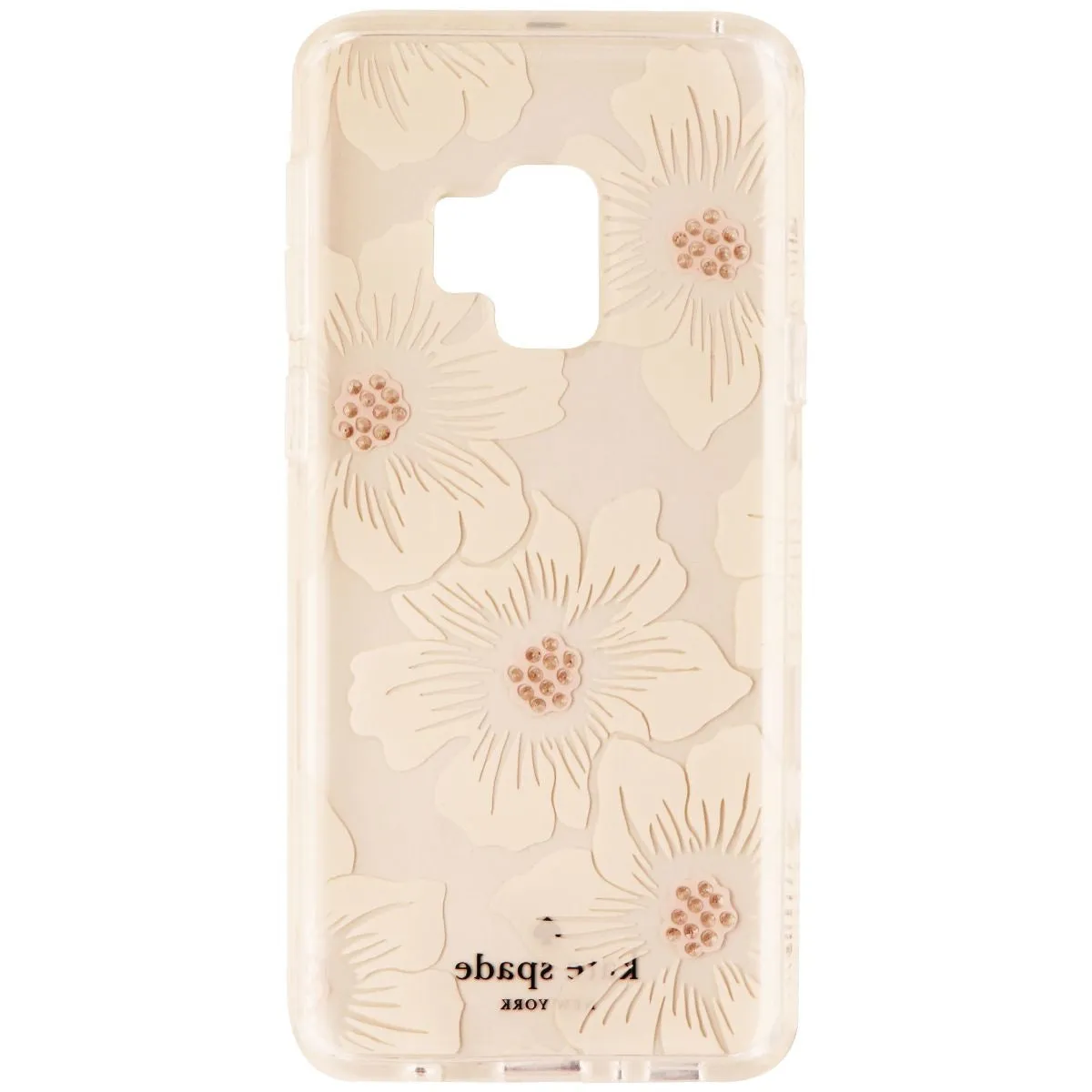 Kate Spade Hybrid Hardshell Case for Galaxy S9 - Clear/White Jewel Flower