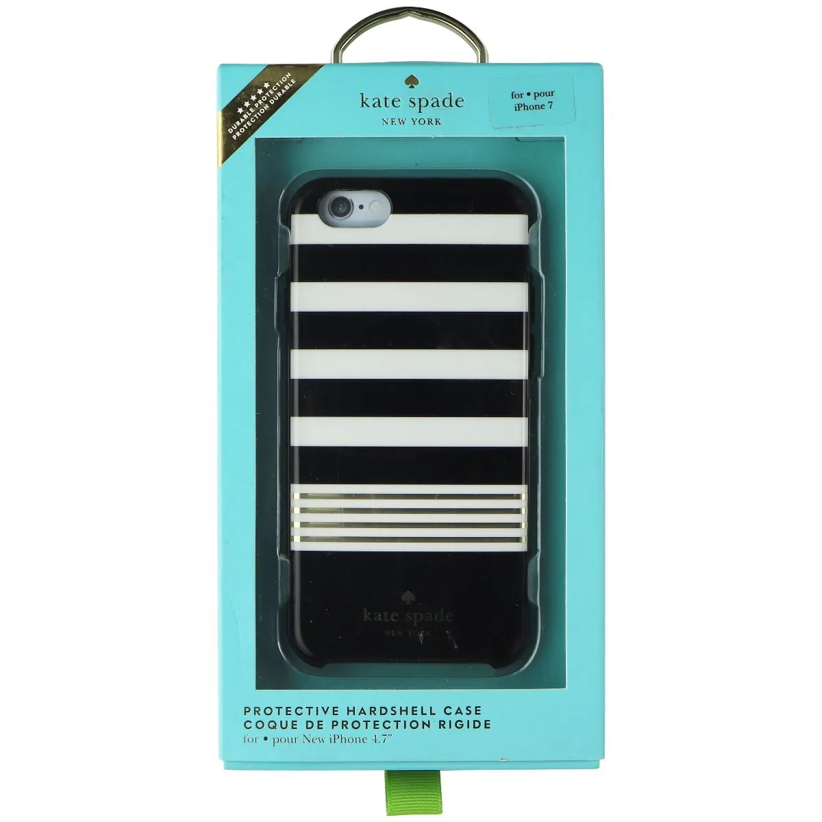 Kate Spade Protective Hardshell Case for Apple iPhone 7 - Black/White Stripe