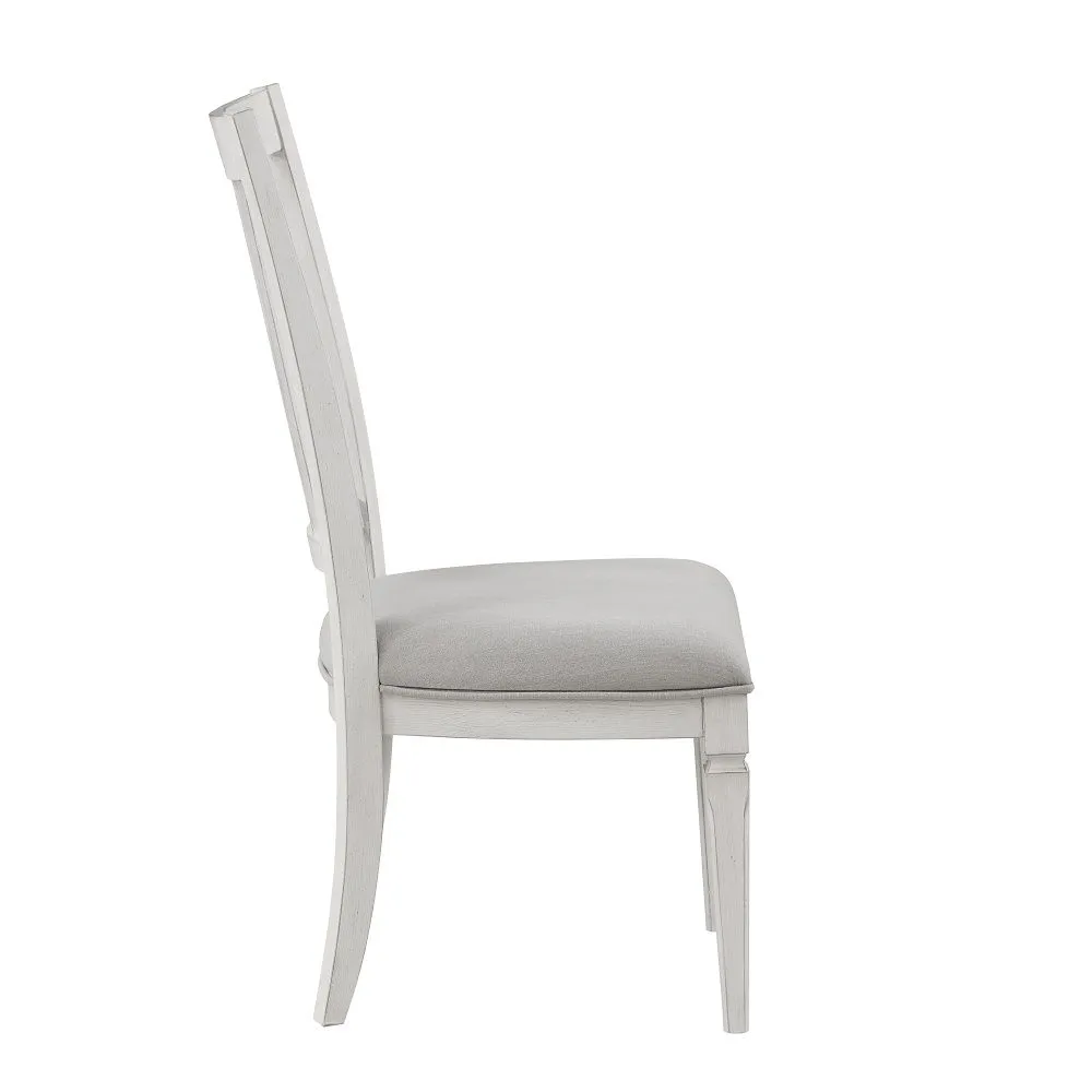 Katia - Side Chair (Set of 2) - Light Gray & Weathered White